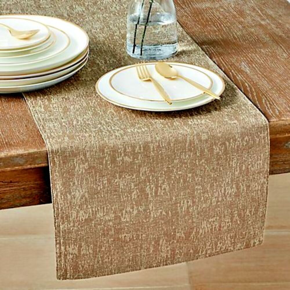 Ava Christmas Thanksgiving Table Runner Dark Gold Holiday New Years Eve 90x14
